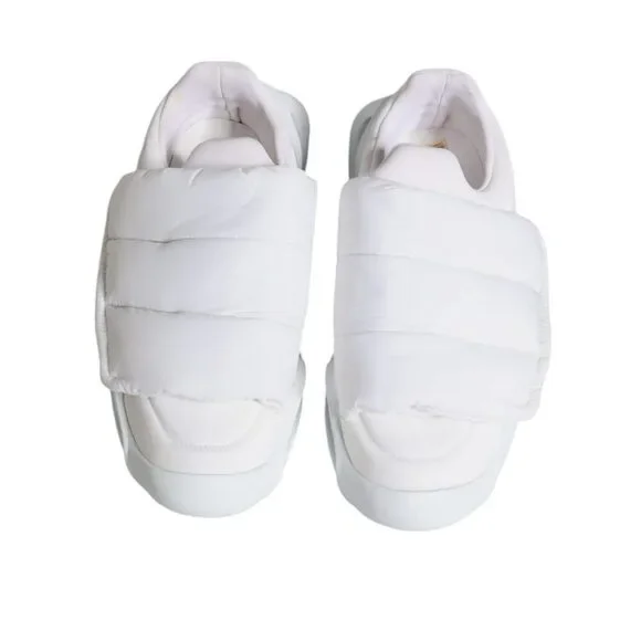 Dolce & Gabbana White Padded Fabric Low Top Sneakers Shoes - Picture 3 of 10
